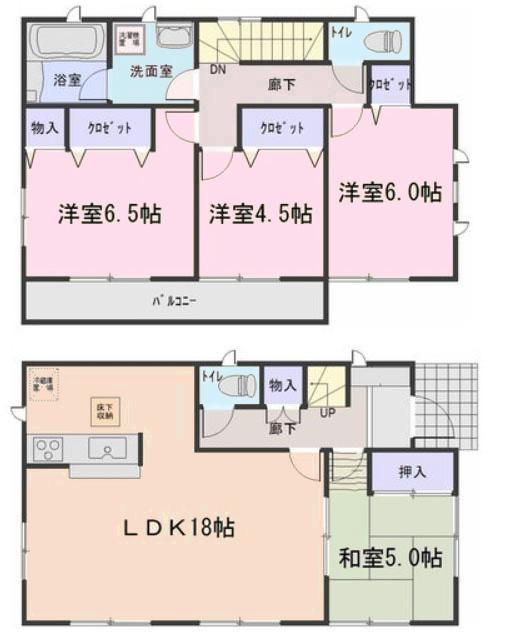 Floor plan. 15.8 million yen, 4LDK, Land area 200.06 sq m , Taken between the building area 93.55 sq m 3 Building