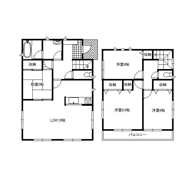 Floor plan. 20.8 million yen, 4LDK, Land area 192.56 sq m , Building area 99.63 sq m