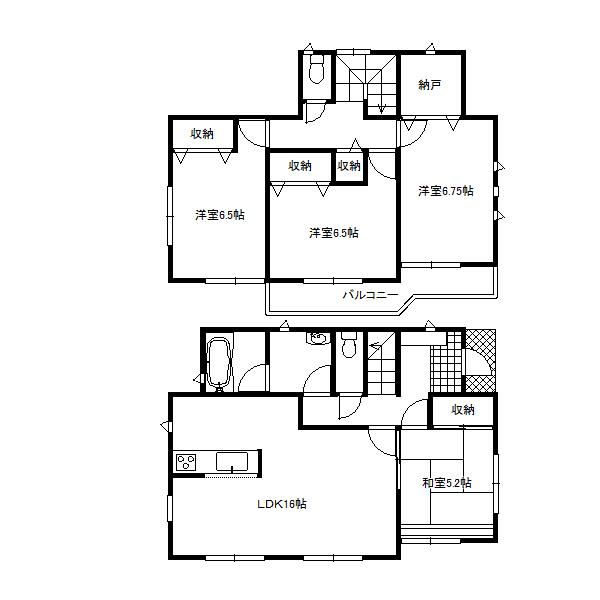 Floor plan. 21,800,000 yen, 4LDK, Land area 192.58 sq m , Building area 98.81 sq m