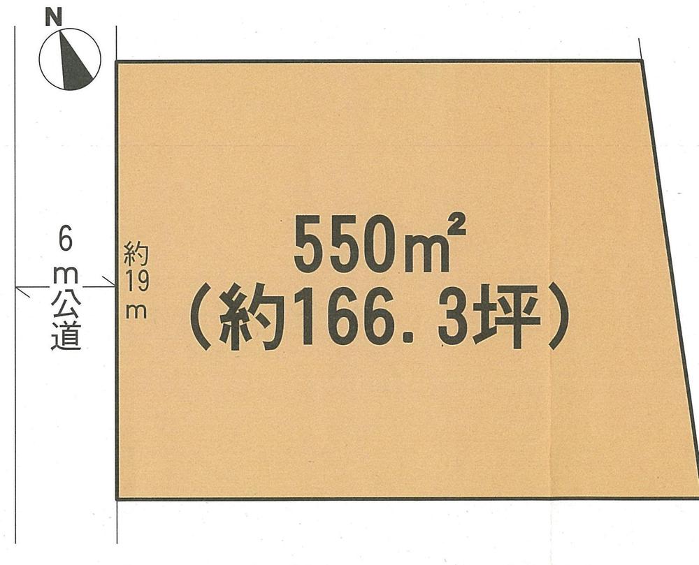 Compartment figure. Land price 19,800,000 yen, Land area 550 sq m