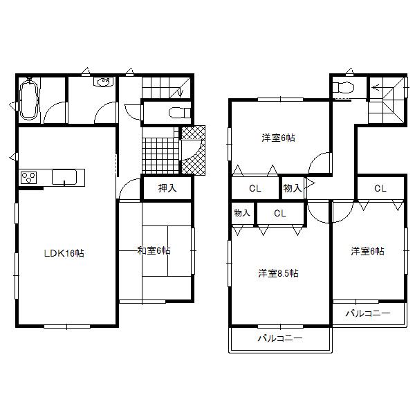 Floor plan. 22,800,000 yen, 4LDK, Land area 206.62 sq m , Building area 100.03 sq m