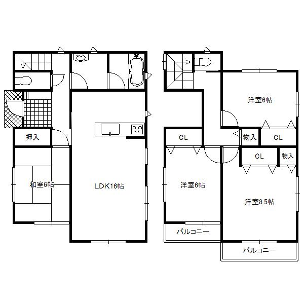 Floor plan. 21,800,000 yen, 4LDK, Land area 206.6 sq m , Building area 100.03 sq m