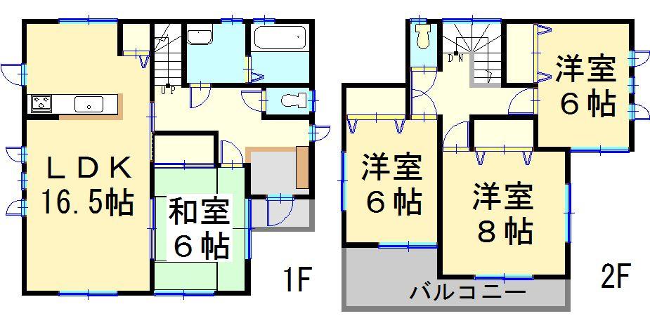 Floor plan. 15.9 million yen, 4LDK, Land area 160.04 sq m , Building area 105.58 sq m