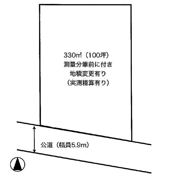 Compartment figure. Land price 9.8 million yen, Land area 330 sq m