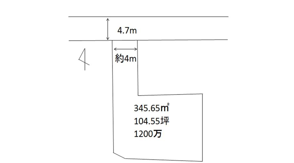 Compartment figure. Land price 9.9 million yen, Land area 345.65 sq m compartment view