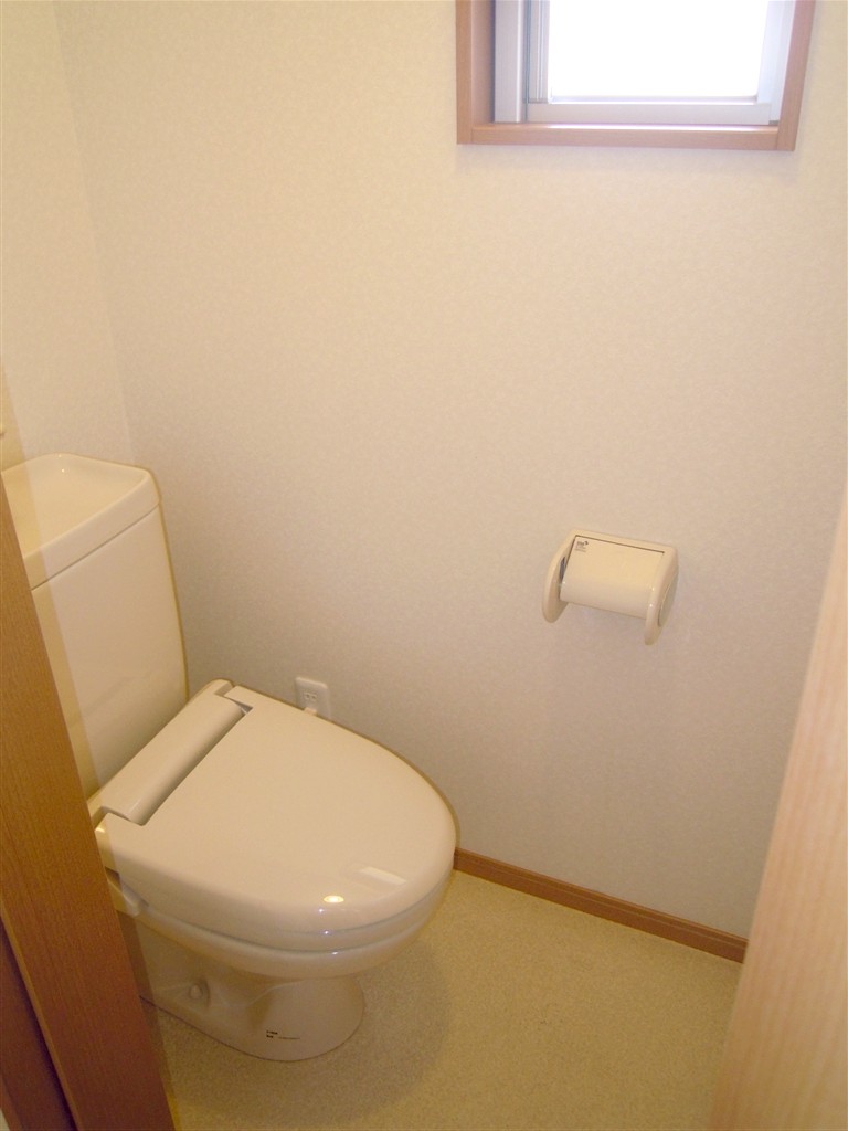 Toilet. With heating toilet seat. With so the window does not muffled smell! 