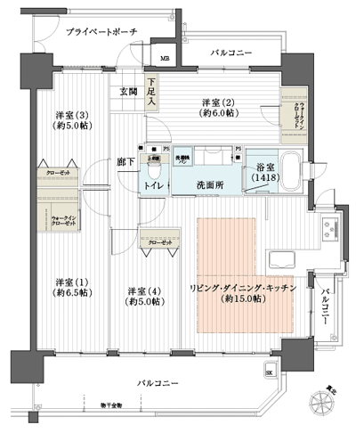 Floor: 4LDK, occupied area: 81.51 sq m, Price: 34,900,000 yen ~ 37,200,000 yen