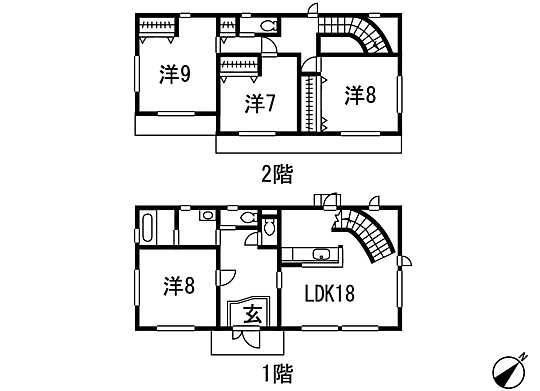Floor plan. 36,300,000 yen, 4LDK, Land area 288.92 sq m , Building area 119.69 sq m floor plan