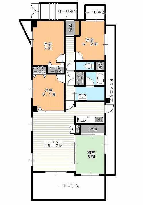 Floor plan. 4LDK, Price 24,800,000 yen, Occupied area 89.57 sq m , Balcony area 18.9 sq m