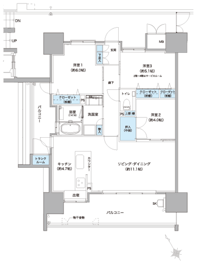 Floor: 3LDK, 2LDK+S(2F ~ 8F), the occupied area: 69.84 sq m, Price: 29,456,000 yen ~ 32,480,000 yen