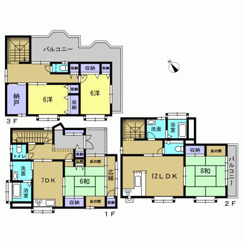 Floor plan. 30,800,000 yen, 4LDDKK + S (storeroom), Land area 131.47 sq m , Building area 161.5 sq m 4LDDKK
