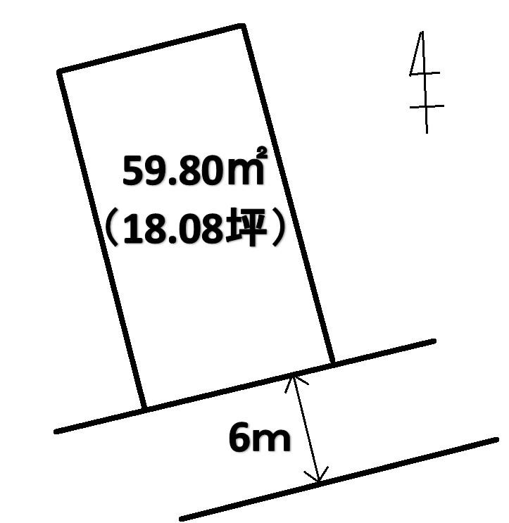 Compartment figure. Land price 16.3 million yen, Land area 59.8 sq m terrain