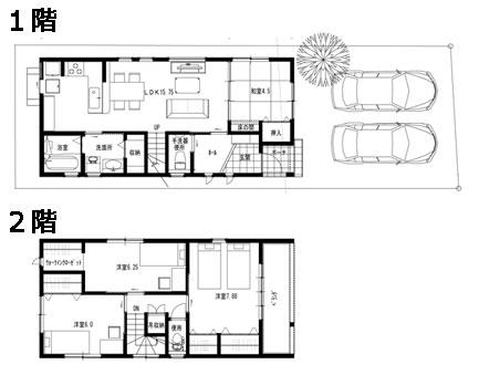 Floor plan. 34,800,000 yen, 4LDK, Land area 125.23 sq m , Building area 102.47 sq m floor plan