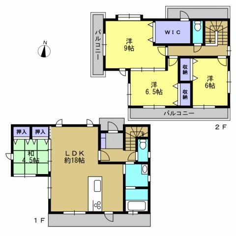 Floor plan. 23.8 million yen, 4LDK, Land area 169.25 sq m , Building area 108.47 sq m 4LDK