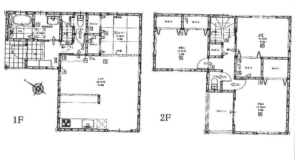 Floor plan. 30,800,000 yen, 4LDK, Land area 140.38 sq m , Building area 101.25 sq m