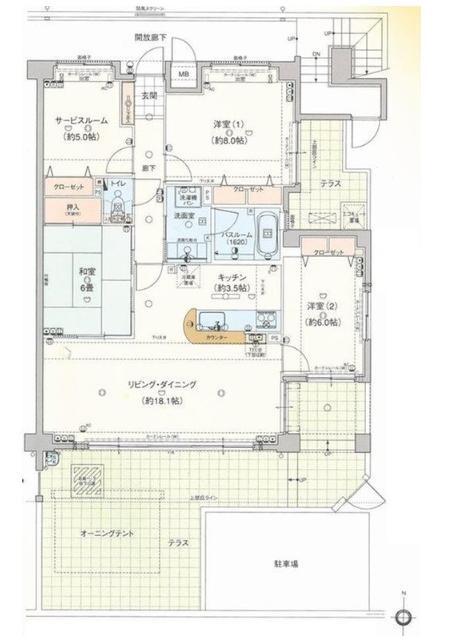 Floor plan. 3LDK + S (storeroom), Price 33,500,000 yen, Occupied area 96.68 sq m