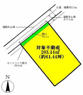 Compartment figure. Land price 3.3 million yen, Land area 203.14 sq m