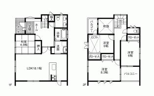 Floor plan. 26,950,000 yen, 4LDK + S (storeroom), Land area 174.24 sq m , Building area 121.99 sq m