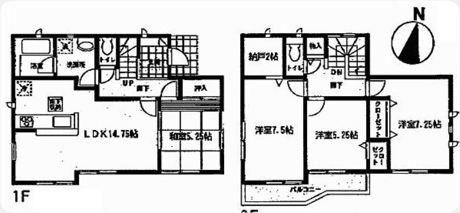 Floor plan. 22,800,000 yen, 4LDK + S (storeroom), Land area 143.84 sq m , Building area 96.38 sq m