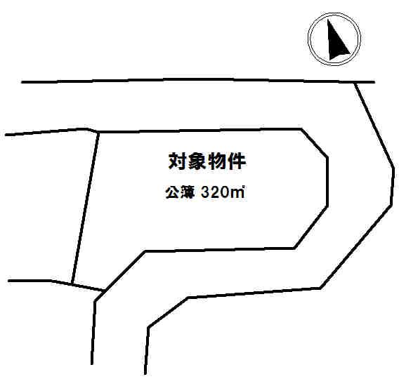 Compartment figure. Land price 1.9 million yen, Land area 320 sq m three-way corner lot