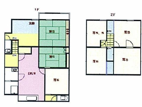 Floor plan. 4 million yen, 7LDK, Land area 303.36 sq m , Building area 124.8 sq m