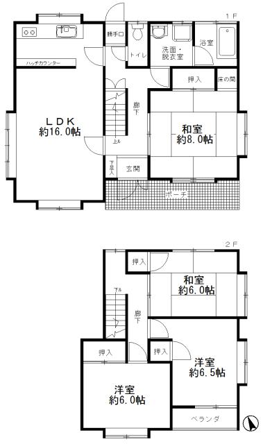 Floor plan. 13 million yen, 4LDK, Land area 231.86 sq m , Building area 101.84 sq m