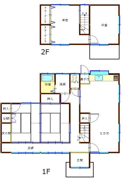 Floor plan. 12.8 million yen, 4LDK, Land area 231.51 sq m , Building area 108.52 sq m