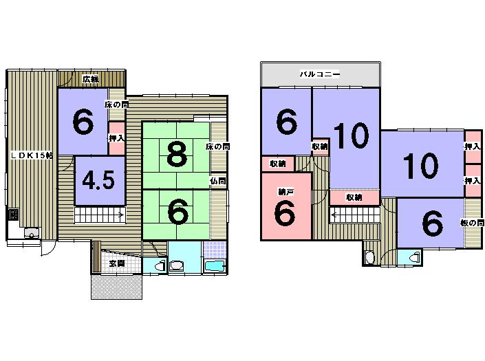 Floor plan. 11,730,000 yen, 8LDK + S (storeroom), Land area 201.48 sq m , Building area 217.75 sq m