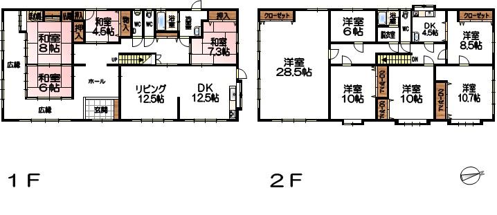 Floor plan. 40 million yen, 10LDK, Land area 2,263.3 sq m , Building area 395.8 sq m