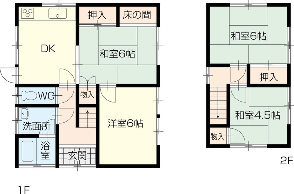Floor plan. 4.8 million yen, 4DK, Land area 137.69 sq m , Building area 69.55 sq m