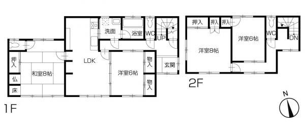 Floor plan. 15.8 million yen, 4LDK, Land area 339 sq m , Building area 131 sq m