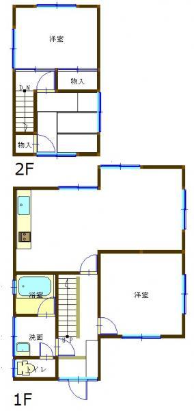Floor plan. 12.8 million yen, 3LDK, Land area 265.08 sq m , Building area 76.93 sq m 3LDK