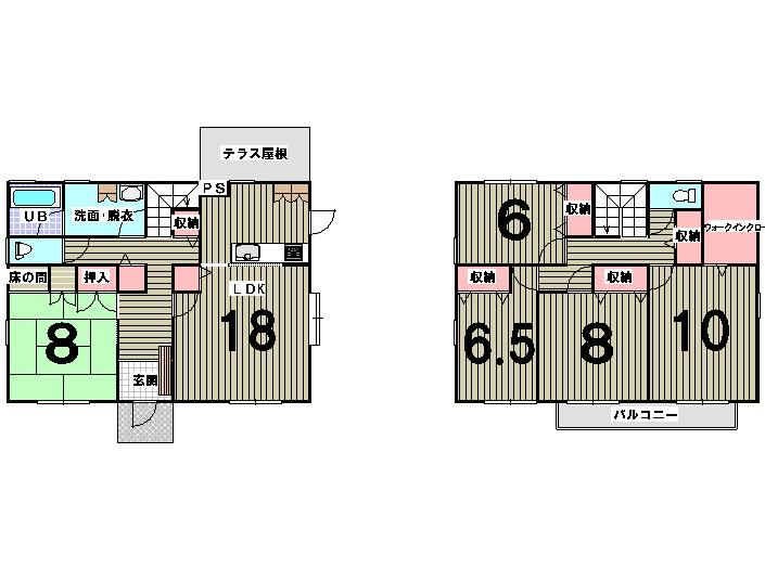Floor plan. 26,900,000 yen, 5LDK + S (storeroom), Land area 355.52 sq m , Building area 146.22 sq m