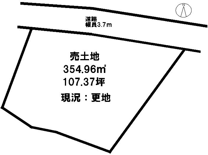 Compartment figure. Land price 9 million yen, Land area 354.96 sq m