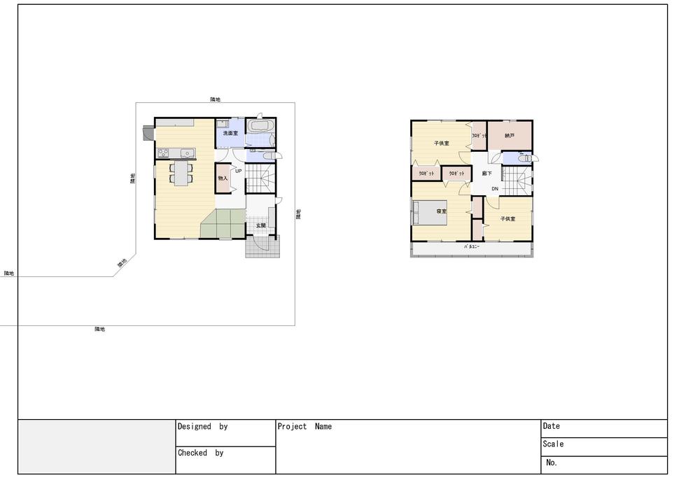 Building plan example (floor plan). Building plan example Building price 14.7 million yen, Building area 105.35 sq m
