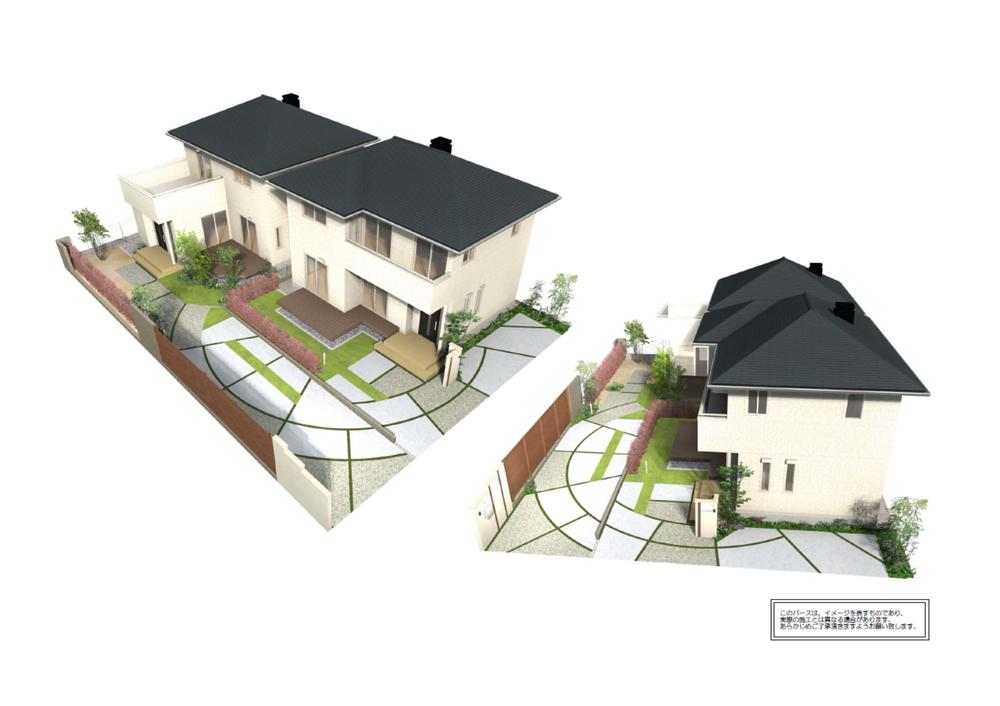 Rendering (appearance). Two buildings is the completion of the bird's eye view. 