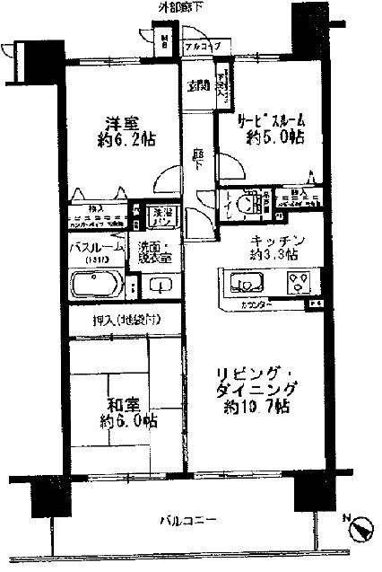 Floor plan. 3LDK, Price 16.5 million yen, Occupied area 68.12 sq m , Balcony area 12.11 sq m