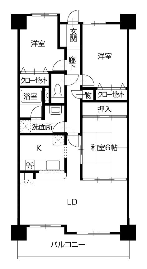 Floor plan. 3LDK, Price 14.8 million yen, Occupied area 74.47 sq m , Balcony area 10.35 sq m