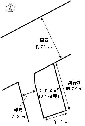 Compartment figure. Land price 18,170,000 yen, Land area 240.55 sq m