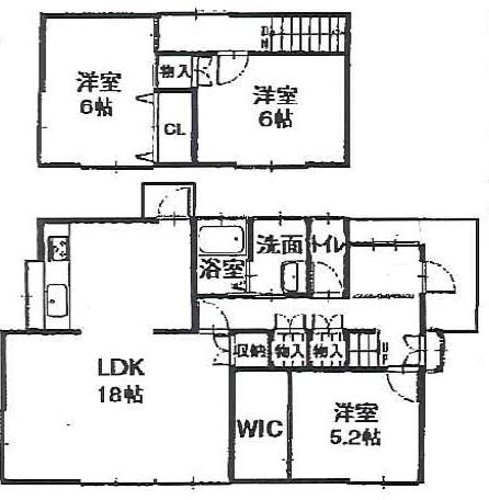 Floor plan. 13.8 million yen, 3LDK + S (storeroom), Land area 256.39 sq m , Building area 87.35 sq m