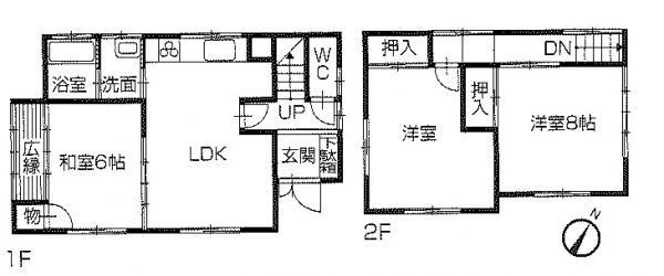 Floor plan. 12.8 million yen, 3LDK, Land area 130.71 sq m , Building area 78.64 sq m 3LDK