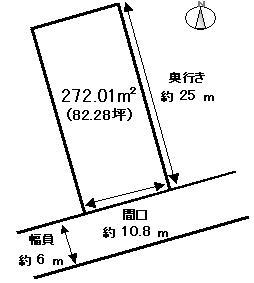 Compartment figure. Land price 15.3 million yen, Land area 272.01 sq m