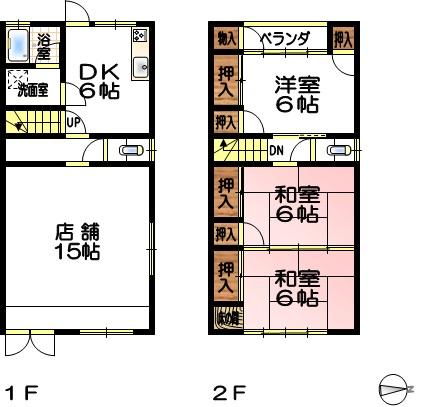 Floor plan. 4.3 million yen, 3DK + S (storeroom), Land area 84.34 sq m , Building area 85.61 sq m