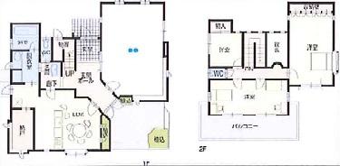 Floor plan. 27.5 million yen, 4LDK, Land area 438.36 sq m , Building area 179.42 sq m