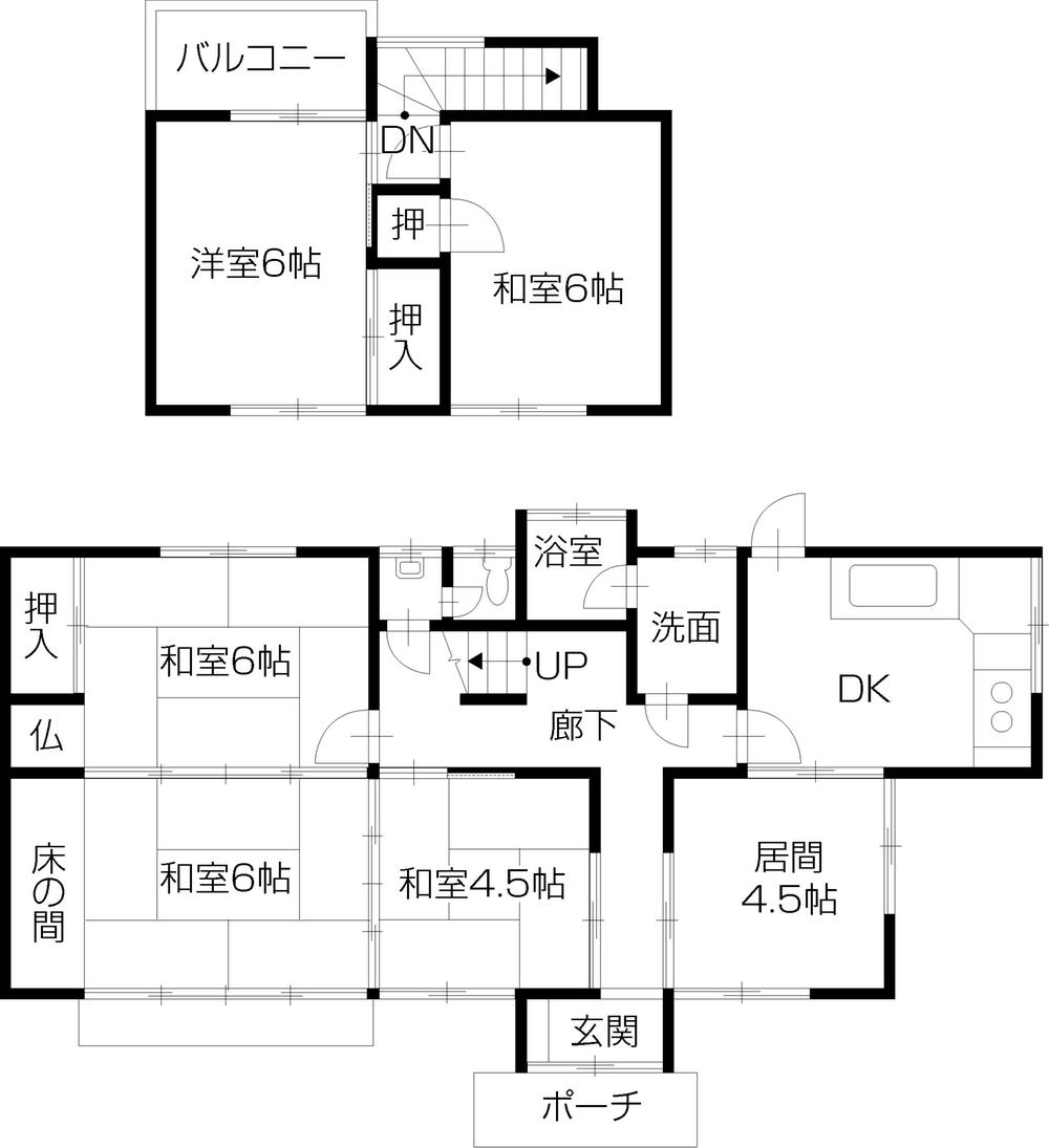 Floor plan. 6.8 million yen, 6DK, Land area 219.89 sq m , Building area 102.23 sq m
