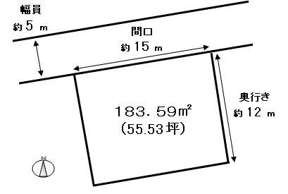 Compartment figure. Land price 2 million yen, Land area 183.59 sq m