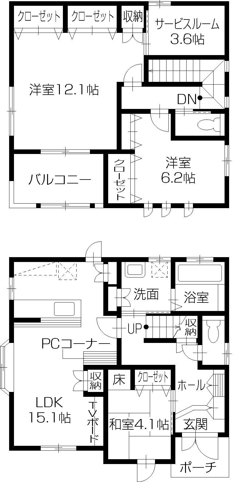 Floor plan. 29,800,000 yen, 3LDK + S (storeroom), Land area 132.25 sq m , Building area 109.25 sq m