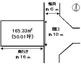 Compartment figure. Land price 4 million yen, Land area 165.33 sq m