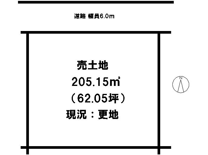 Compartment figure. Land price 9.5 million yen, Land area 205.15 sq m