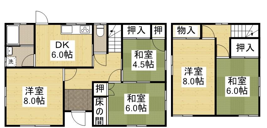 Floor plan. 16.8 million yen, 5DK, Land area 229.4 sq m , Building area 93.83 sq m